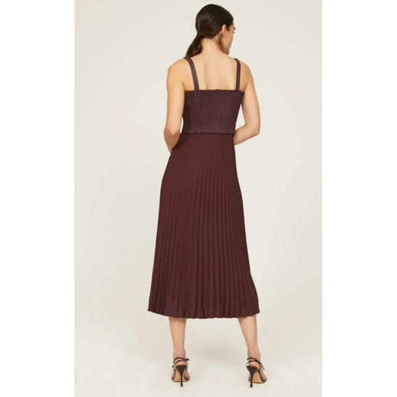 Proenza Schouler Bi-Color Pleated Midi Dress - Picture 9 of 12